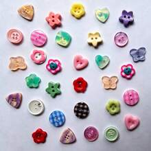 8/12/24/32/42/53/64/72/84/100/120Pcs Colorful Plastic Buttons, High Gloss Resin Buttons, Creative Casual Matching, Random Styles - A - View 7