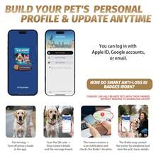 1 pieza Collar personalizado con código QR para mascotas en marrón y crema, con grabado de nombre personalizado y un código QR de contacto para protección de la privacidad, capaz de rastrear y localizar a la mascota. Multifuncional, adecuado como regalo para amantes de los perros y dueños de mascotas - Multicolor - Ver 4