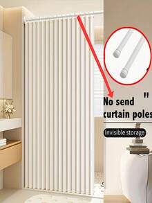 Minimalist Style Louvered Door Curtain With Hooks And Storage Straps. Very Suitable For Use In Living Rooms, Bedrooms, Or Kitchens. The Design Is Simple And Easy To Maintain, Suitable For Year-Round Use, And Has Durability And A Long Service Life. - D - View 10