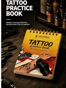 A5 Tattoo Practice Skin Notebook - 8 Cover Options, 1mm/2mm Thickness Realistic Skin Practice Book, Includes 4/10 Reusable Tattoo Practice Sheets, Suitable For Beginners And Artists A5 Spiral Bound Practice Notebook - View 7