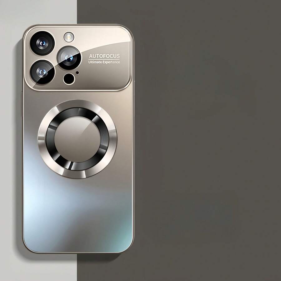Phone Case - Luxury Metallic Titanium New Matte Color Case For IPhone 16 15 14 13 12 11 Pro Max Plus, Magnetic Wireless Charging Case, Shockproof Glass Camera Lens Protective Cover - 4 - 查看 1