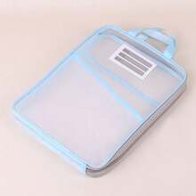 L-Shaped 3-Layer Hand-Carried Sorting Bag, Transparent Mesh Large Opening Student Exam Paper & Homework Storage Zippered Document Bag, Book Sorting Storage Bag. Suitable For Back To School Season, Office Storage, Gift Giving, Etc. - Handbag - View 14