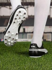 Puma 男款足球鞋 KING MATCH MG 人造草皮比賽訓練鞋 短釘低筒性能運動鞋 107572-01 - 黑色-彪馬白 - 查看 5