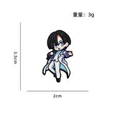 1pc Anime Series New Metal Brooch Asymmetric Shape Alien Stage 2D Character Peripheral Badge - Multicolor - View 5