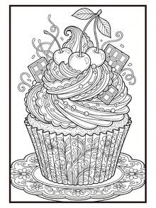 Sweet Nothing: Gambar-Gambar Makanan Penutup yang Lezat, Buku Mewarnai untuk Remaja, Latihan Kreativitas, Relaksasi, Hadiah untuk Pecinta Makanan, Pesta Ulang Tahun, Hadiah Kembali ke Sekolah, A4. - Grafiti yang Indah - View 4
