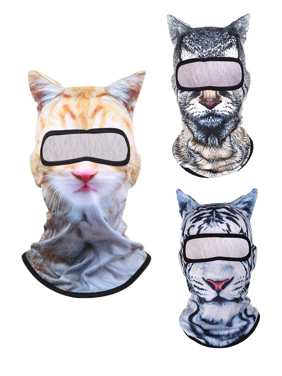 3pcs/1pc Unisex Ski Mask, Balaclava Style Mask, Lightweight Breathable Sun Protection Mask, Suitable For Motorcycle, Snowboarding And Other Outdoor Sports - Style M - View 1