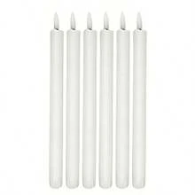 6-teiliges Set flammenlose LED-Stumpenkerzen, batteriebetriebene Kerzen mit realistischer flackernder Flamme, warmweiße elektronische Kerzen für Halloween, Weihnachten, Party, Hochzeit, Zuhause, Kirche Dekoration, mit AAA-Batterien betrieben (nicht enthalten) - LED-Spitzkerzen - Übersicht 12