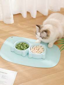 1pc Silicone Pet Feeding Mat, Cat And Dog Feeding Mat, Waterproof And Anti-Slip Food Bowl Mat - View 9