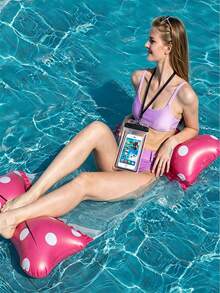 1 Set Summer Adult Pool Wave Floating Mat, Thickened Inflatable Pool Lounge Chair, Multi-Functional PVC Water Floating Bed Chair, Uninflated, Fabric Floating Hammock, Adult Inflatable Pool Floating Mat, Lake Floating Raft, Fun Summer Outdoor Water Party, Pool Inflatable Toy, Beach Essential, Pool Floating Mat, Air Pump And Waterproof Phone Bag Sold Separately - Multiple Styles - View 1