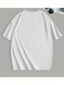 Anime Pattern T Shirt,Women's Short Sleeves T Shirt,Hip-Hop Gothic Harajuku Punk Style,Loose And Casual Cartoon Style T Shirt,Suitable For Spring And Summer Wear. - 白色 - 查看 2