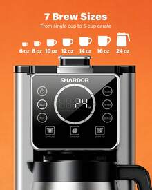 SHARDOR 2-In-1 Coffee Maker For Capsules & Grounds, Programmable 5 Cup Drip Coffee Machine With 95oz Reservoir, Hot & Iced Coffee Brewer, Stainless Steel Thermal Carafe, Strong Brew, Black - US A Type Plug(110-127V) - View 3