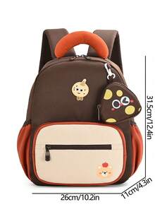 Fresh Campus Style New Lightweight Comfortable Cute Student Crossbody Bag Minimalist Multifunctional School Backpack - Brown - View 4