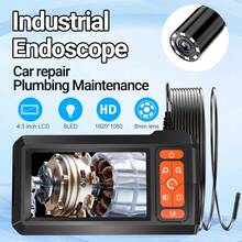 Endoskop Industri Definisi Tinggi 4,3 Inci, Inspeksi Silinder Mobil, Kamera Deteksi Pipa Saluran Pembuangan - lensa tunggal 8mm - View 1
