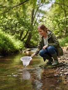 Juego de Redes de Pesca - Red de Pesca Ligera y Colorida, Accesorios para Estanques y Fuentes, Red de Recolección para Estanques, Adecuada para Juegos de Jardín, Camping al Aire Libre y Captura de Insectos - Multicolor - Ver 3