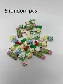5/10 Cute Potted Plant-Shaped Fridge Magnets, Adorable And Creative Decorative Stickers, Customizable, Suitable For Kitchens, Offices, Whiteboards, Fridges, Etc. - Plant - View 11