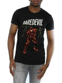 Camiseta de Hombre de  con Diseño de Daredevil - Negro - Ver 3