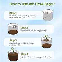 Felt Garden Vegetable Planting Bag, Decorative Flower Plant Growing Bag, Plant Cultivation Growth Bag, Non-Woven Fabric Planting Bucket - Multicolor - View 9