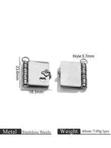 1pc Stainless Steel Girls Love Letter Necklace With Openable Pendant DIY Jewelry Accessory - Blank Book - View 7