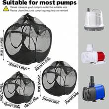 1/2pcs Pop-Up Pond Filter Bag 7/10/12 Inch Swimming Pool Filter Pump Cover Anti-Clogging Metal Frame Foldable Pump Mesh Basket With 2 Handles Easy Installation Suitable For Waterfall, Swimming Pool, Outdoor Fish Pond - View 3