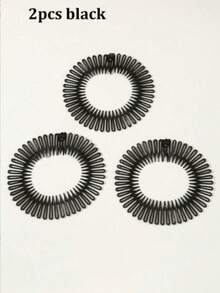 2pcs/3pcs/6pcs Hair Accessories Invisible Broken Hair Artifact - Black - View 7