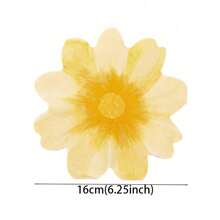 1/20/40 piezas Servilletas con forma de margarita amarilla, servilletas de papel amarillo con relieve de 2 capas, servilletas estilo girasol, adecuadas para fiesta de cumpleaños estilo hippie, decoración de fiesta de margarita bohemia, fiesta de verano retro hippie - Multicolor - Ver 9