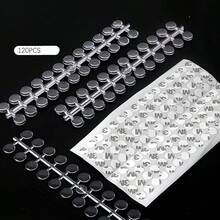 120Pcs Dot Color Chart Transparent Color Nail Polish Color Display Board Nail Polish Bottle Color Chart Color Display Chart For Photography - Clear - View 5