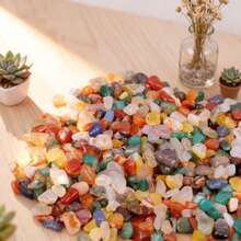 20/40/60/80/120/160/220g Natural Crystal Crushed Stone, Polished Colorful Pebbles For Decoration, Commonly Used For Flower Pots, Fish Tanks Or Landscape Design - Multicolor - View 4