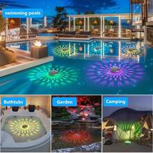 Luci solari per piscina, 9 colori RGB, galleggianti, con telecomando, timer 4/6/8 ore, impermeabili IP67, LED SMD5050 ad alta luminosità, accensione/spegnimento automatico, ideali per piscina, vasca da bagno, giardino, campeggio e feste. - Lampada galleggiante a energia solare (RGB) - Visualizzare 7