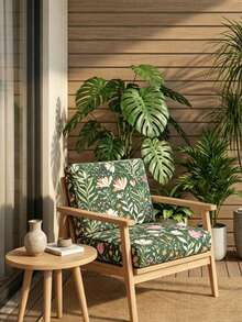 1 pièce Housse de coussin de canapé style bonnet de douche imprimé pour l'extérieur, housse de canapé à motif de feuilles de forêt tropicale, haute élasticité anti-poussière anti-taches amovible lavable minimaliste moderne toutes saisons décoration de salon chambre à coucher maison - Multicolore - Voir 2