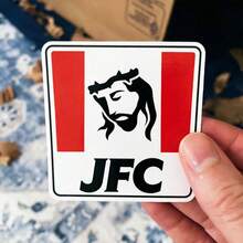 1Pc JFC Sticker Jesus Facepalm Funny Decal For Laptop Car Tumbler Water Bottle Vinyl Sticker​ - 1pc - View 11