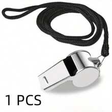 Football Referee And Full Set-Stainless Steel Whistle With Lanyard, PVC Red And Yellow Card Set, Suitable For Sports Officials - 1 Piece - View 1