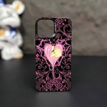 Tema floral de corazones rosas y amarillos Fluttershyfunda de teléfono Fundas compatibles con ,Apple,VIVO,OPPO,,, y Honor.Fabricadas en silicona TPU,ofrecen protección contra golpes y caídas. - Negro - Ver 2