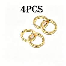 4/8/12pcs Spring O-Ring Keychain Clasp, Metal Bag Hardware Accessories, DIY Wallet Supplies, Lanyard Clip, Bag Pendant Connector - Multicolor - View 21