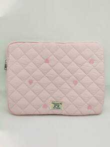 1 buah Sarung Tablet Bordir Hati Lucu, Ringan dan Tahan Gores, Cocok untuk Tablet 11"/13"/15", Tas Pelindung Penyimpanan Komputer Sentuh Nyaman Bertekstur Kreatif - MultiWarna - View 15