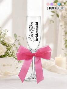 1 pièce Flûte à champagne personnalisée - Verre durable, nom personnalisable avec boîte en papier, verre à vin de mariage gravé, cadeau de demoiselle d'honneur, anniversaire de mariage, cadeau romantique pour couples, cadeau de la Saint-Valentin, cadeau de baptême, cadeau de fiançailles, cadeau attentionné - 3 verres à vin - Voir 37