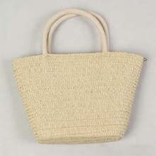 Breathable Straw Woven Storage Small Bag, Vintage Pastoral Versatile - Multicolor - View 9