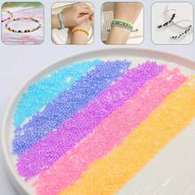 Approx. 1300pcs 2.5mm Multicolor Cream Machine-Embroidered Glass Seed Beads, Handmade Beading DIY Jewelry Accessories For Bracelets And Necklaces - DIY Glass Beads - View 2