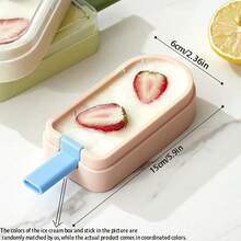 Transparent Ice Cream Mold, Soft Silicone Popsicle Mold, Tray, DIY Ice Cream And Sorbet Maker - Multicolor - View 2