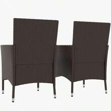 Outsunny 2 PCS Rattan Wicker Dining Chairs With Cushions And Anti-Slip Foot, Patio Stackable Chairs Set For Backyard, Garden, Lawn, Dark Coffee-XY939620 - 01-0594 - View 9
