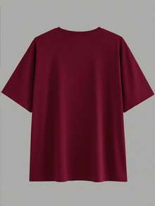 Personalisierbares Damen T-Shirt - Fügen Sie Ihren Text und Fotos hinzu, doppelseitiger Druck/optionale Schriftarten und Farben Sport - Bordeaux - Übersicht 3