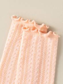 3 Packs Of Baby Over-The-Knee Socks With A Ruffled Hem And Openwork Mesh. Non-Slip, Thin Sole, Insect Repellent, Suitable For Girls. - Multicolor - View 5