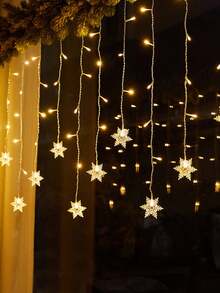 3 Meters LED Snowflake Icicle Fairy Lights Christmas Garland USB And Battery Powered Curtain String Lights For Christmas Home Garden Party Wedding Patio Decoration - Multicolor - View 5