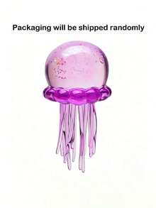 Jellyfish Squeeze Stress Relief Toy, Ultra Soft Slow Rebound Squeeze Toy, Healing Jellyfish Design, Built-In Movable Sequins, Soft Yet Elastic When Squeezed, Available In Various Macaron Colors, Transparent Jelly-Like Texture, Soft Tentacle Touch - Multicolor - View 10