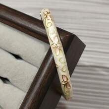 Flower Open Cuff Bracelet, Enamel Bohemian Bangle, Suitable As A Gift For Women - Bracelet - View 12