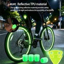 6pcs Colorful Reflective Tail Lights And Valve Caps, High Visibility Bicycle Accessories - No Battery Required, Enhance Night Visibility And Road Safety, Vehicle Safety Accessories, Emergency Warning Lights For Mountain Bikes And Road Bikes - Multicolor - View 4
