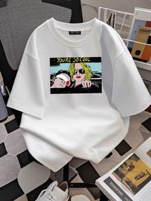 Maglietta da donna con stampa "True Romance You're So Cool", maglietta vintage da film con motivi di labbra rosse, morbida, resistente al restringimento, taglie S-3XL, regalo di compleanno per gli amanti del cinema, ispirata al vintage, stile anni '90 - Bianco - Visualizzare 2