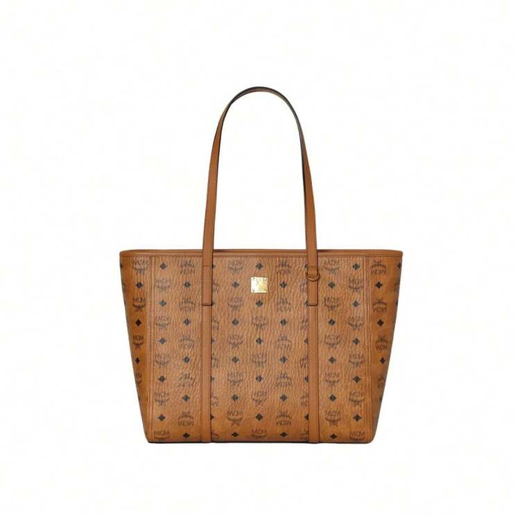 Mcm Liz Visetos Logo Embroidered Women's Shoulder Bag