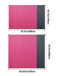 Waterproof Beach Mat, Extra Large Waterproof Beach Blanket, Foldable Waterproof Pocket Beach Blanket, Portable Lightweight Picnic Beach Mat, Quick-Dry Outdoor Sand-Proof, Portable Outdoor Blanket, Suitable For Picnic, Travel, Camping And Hiking - Multicolor - View 3
