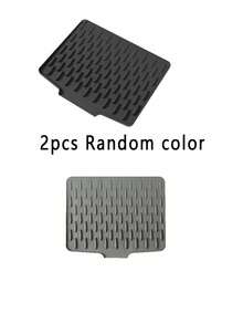 1pc Large Anti-Slip Silicone Kitchen Sink & Countertop Drainage Mat, Built-In Drainage Design, Dish Drying Rack & Space-Saving Storage, Easy To Clean, Suitable For Stove & Sink, Modern Kitchen Use, Minimalist Design, Anti-Slip Surface, Countertop Protection Pad - Multicolor - View 10