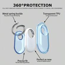 Funda protectora de TPU impermeable con cobertura completa, funda protectora para dispositivo de seguimiento y posicionamiento anti-pérdida, llavero protector, funda protectora para dispositivo anti-pérdida, collar para mascotas - Ver 2